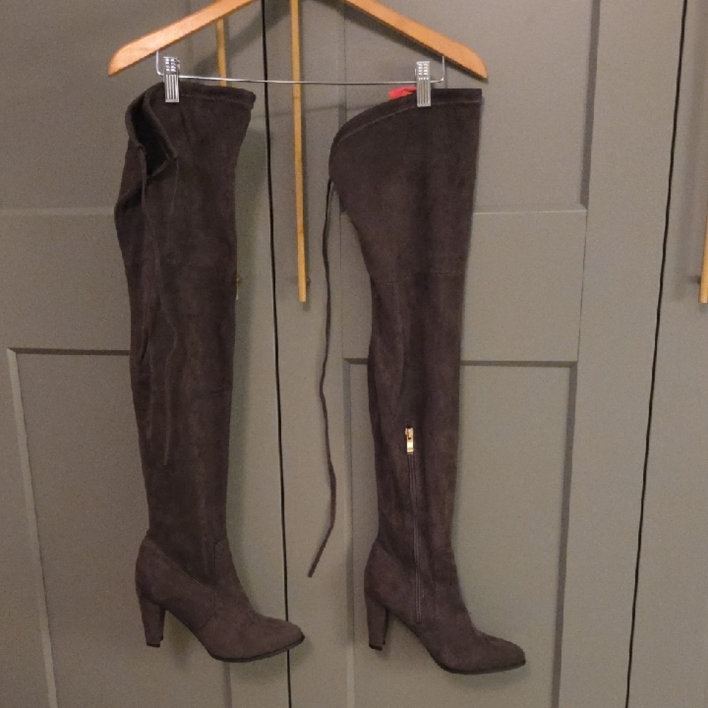 Catherine Malandrino Dark Gray Over-the-Knee Boots